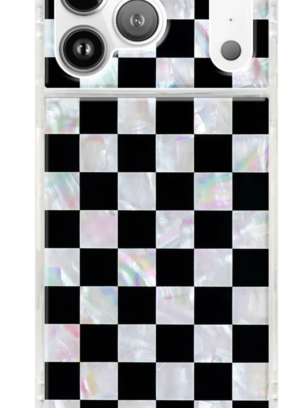 Flaunt Mother-of-Pearl Checkerboard Phone Case